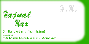 hajnal max business card